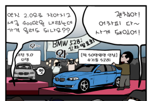 [탑라이더 만평] BMW, 무턱대고 가격 인상? 한국 소비자가 봉?