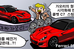[자동차카툰] 쉐보레 콜벳 스팅레이, 어디서 본 것 같은데…