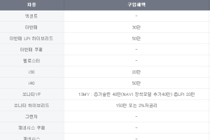 현대차, 7월 판매조건…투싼ix 50만원 할인