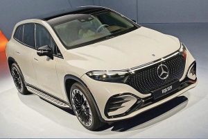 벤츠 EQS SUV 공식 이미지 유출, 주행거리 600km 전기차
